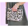 Image 1 : YVONNE MILLER: Hand-Beaded Cheetah Print Crossbody Bag