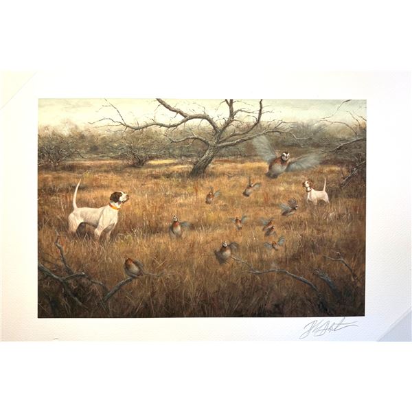 FRIEND OF DSC: Handsigned Lithograph by  Sporting Artist Bob Bertram