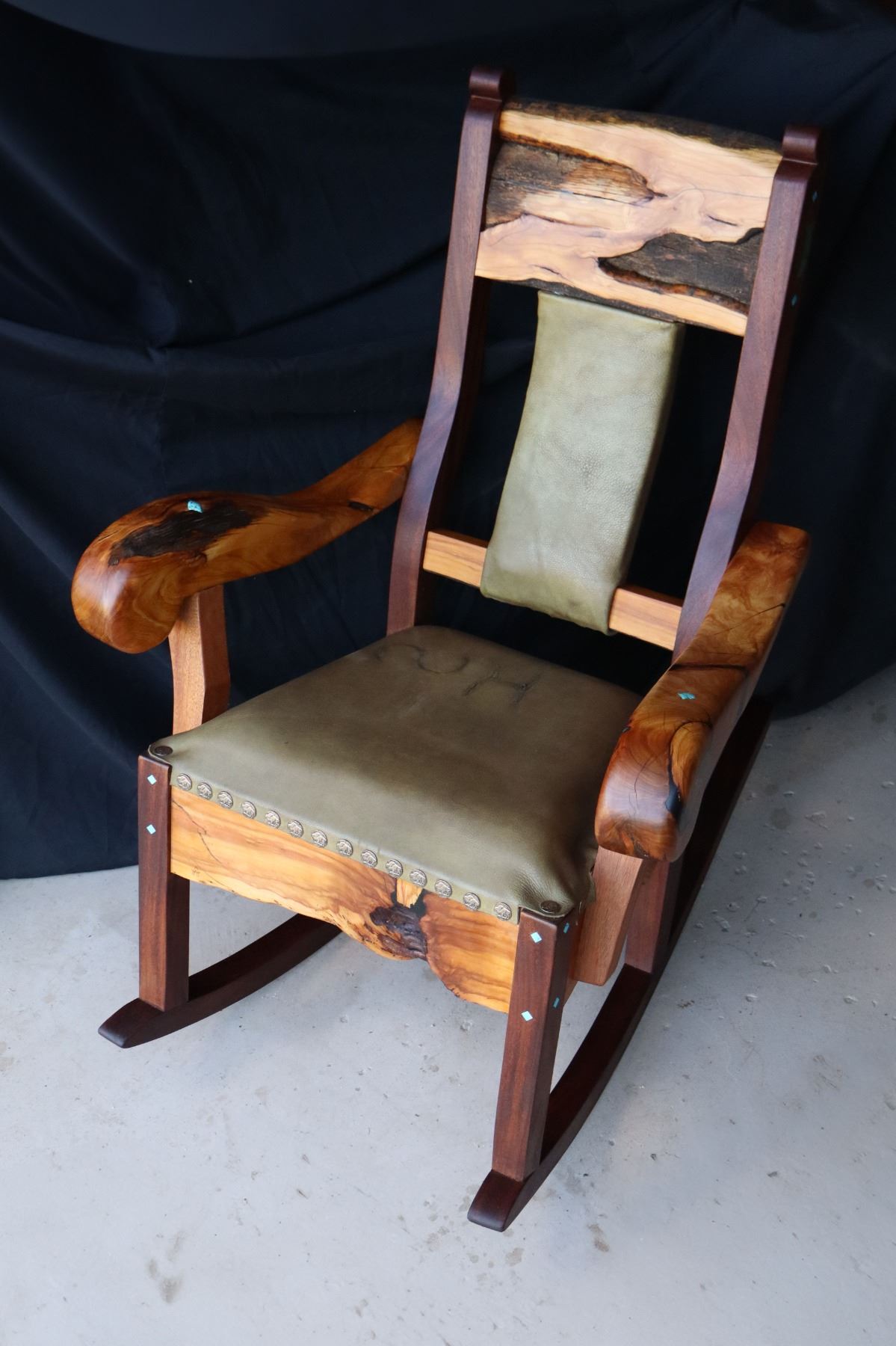 (NEW!) ANDY SANCHEZ: Handcrafted Western Spirit Rocking Chair
