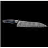 Image 1 : STELTER MFG: Hand-Forged Damascus Bowie Knife with Carved African Blackwood Handle