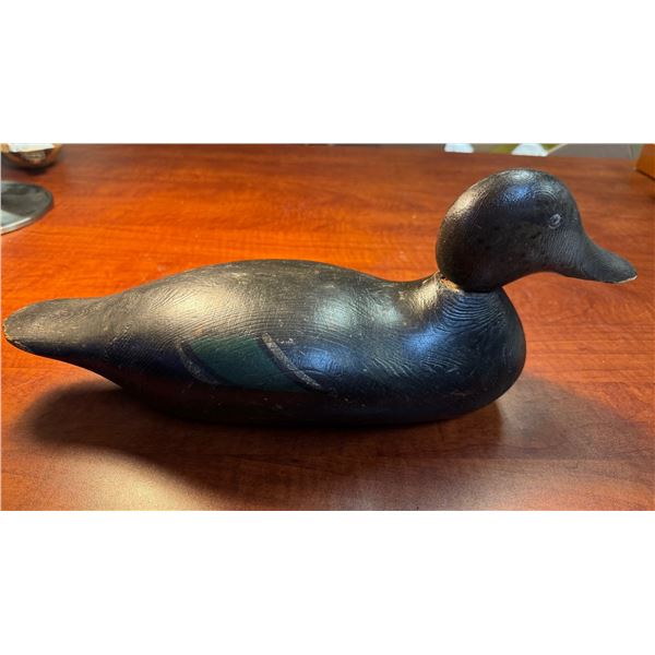 BOB EVANS: Vintage Handpainted Black Duck Decoy