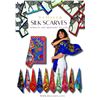 Image 1 : BELLEZZA: Luxurious Silk Scarf Handcrafted in Africa