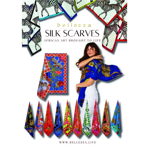 BELLEZZA: Luxurious Silk Scarf Handcrafted in Africa