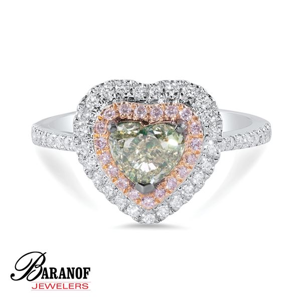 NATURAL GREEN DIAMOND RING