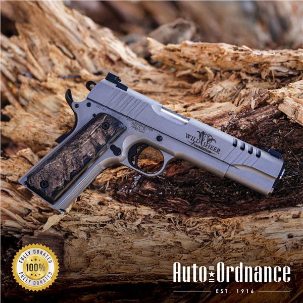 AUTO ORDNANCE 1911 45 ACP PISTOL WITH GENUINE BEAVERTAIL LEATHER HOLSTER