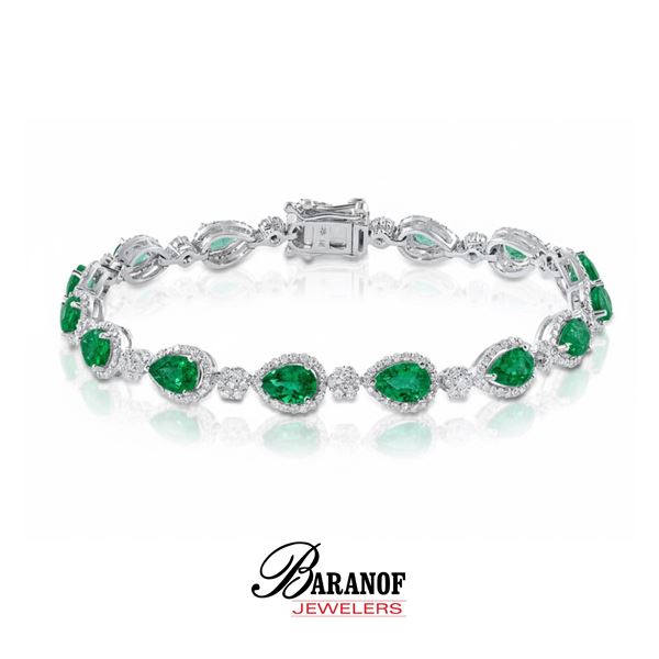 NATURAL EMERALD & DIAMOND BRACELET