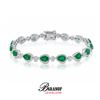 Image 1 : NATURAL EMERALD & DIAMOND BRACELET