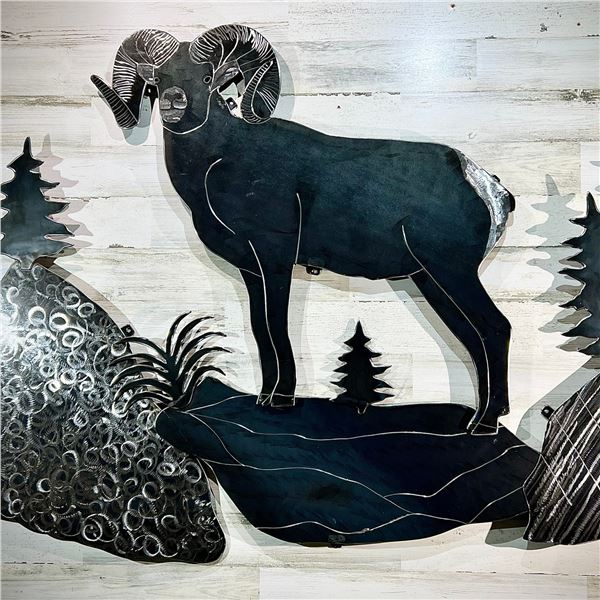 MOUNTAIN MONARCH METAL WALL  ART