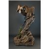 LIFE-SIZE WILD SHEEP MOUNT W/HABITAT AND WOOD BASE
