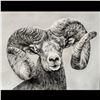 Image 1 : FRAMED ORIGINAL CHARCOAL POWDER DRAWING “THE RAM” - 30X40