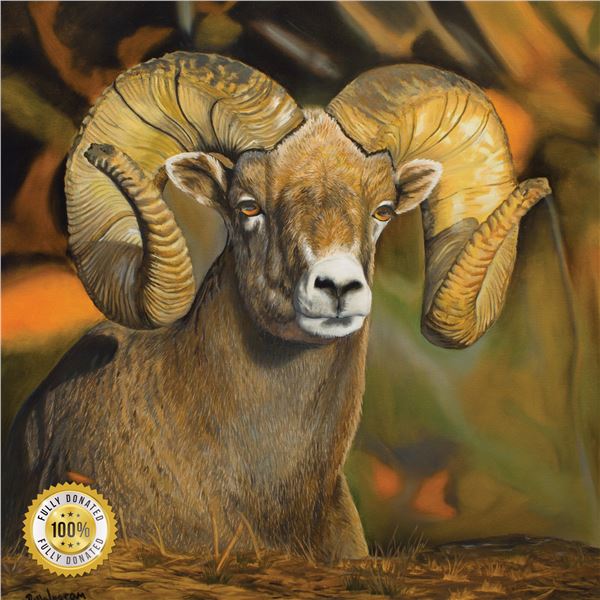 “KING OF THE NORTH” OIL ON CANVAS PAINTING 30”X30”