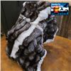 Image 2 : WINTER PRIME SILVER FOX AND ARCTIC MARBLE FOX TRIMMED BLANKET - QUEEN SIZE