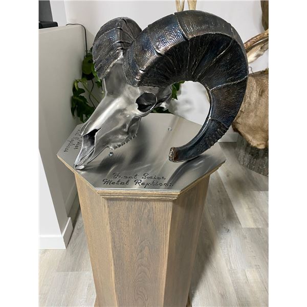 “BIGHORN SKULL” WELDED METAL SCULPTURE