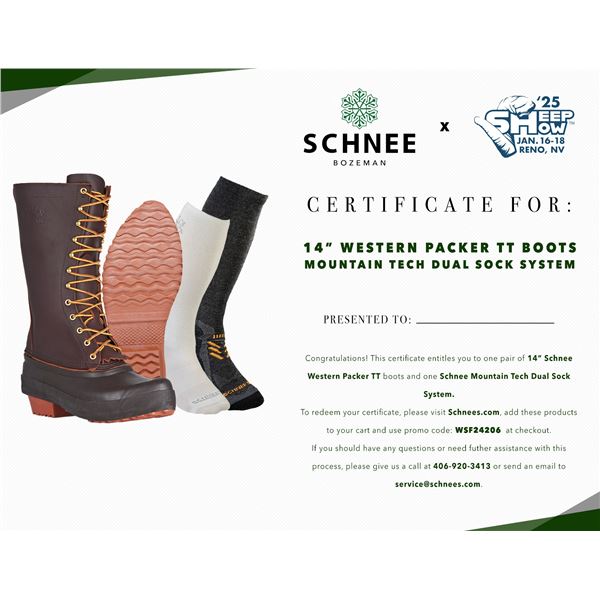 14" Western Packer TT with Schnee Dual Tech Sock System