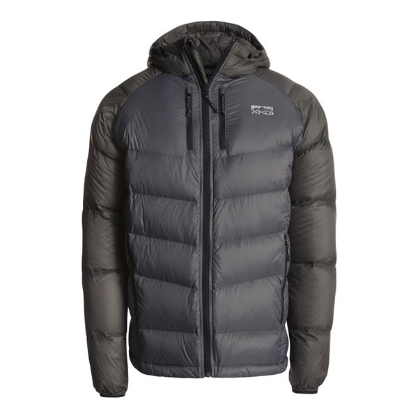 King's Camo XKG Down Hooded Transition Jacket(Gray) with 800 Fill and Down Transition Pant (L)
