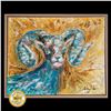 “BIGHORN RAM” ORIGINAL 24X30 FRAMED ACRYLIC ON CANVAS