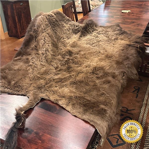 TANNED BUFFALO HIDE ROBE
