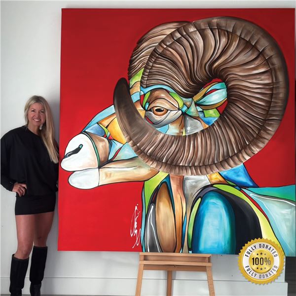 WORTH THE WEIGHT - ORIGINAL PAINTING BY TARA BANKS 6’X6’