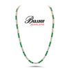 NATURAL EMERALD & DIAMOND TENNIS NECKLACE