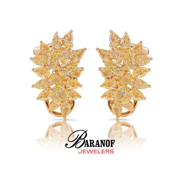 NATURAL FANCY YELLOW DIAMOND EARRINGS