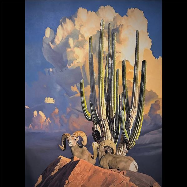 ORIGINAL OIL PAINTING - DESERT SHEEP PORTRAIT