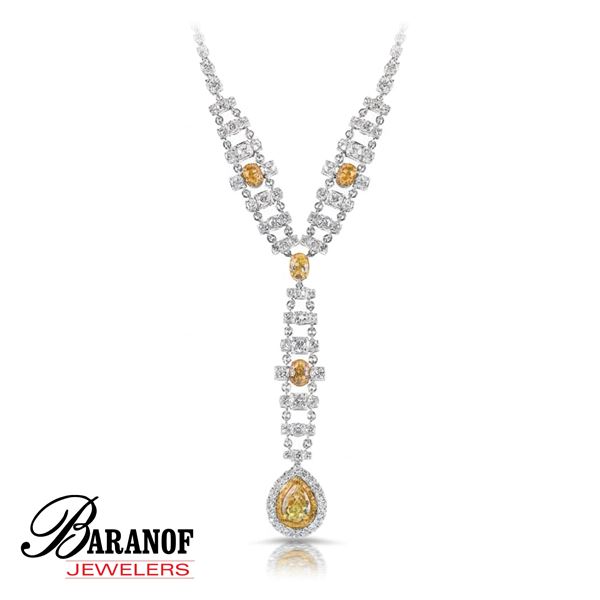 NATURAL FANCY YELLOW DIAMOND NECKLACE