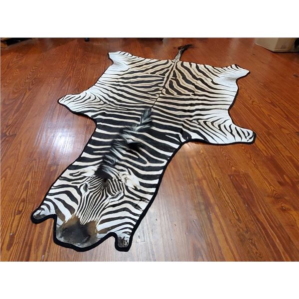 ZEBRA RUG FROM ZIMBABWE