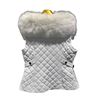 Image 2 : Alaska Fur Gallery - Quilted Italian Lamb Leather Vest with Over-Sized Fox Tuxedo Collar