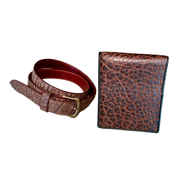 ENDRES EXOTIC LEATHERWORKS: Exotic Belt With Coordinating Wallet