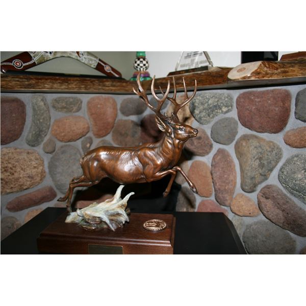 DAVID A. ARTHUR MEMORIAL MULE DEER BRONZE - BY DENNIS JONES
