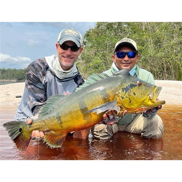 6 1/2-day/7-night Amazon Peacock Bass Adventure for One Angler, Fly-in Floating Bungalow Camp