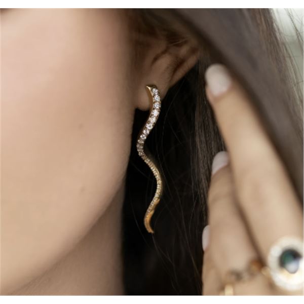 Luxurious Diamond and Gold Kudu Earrings