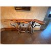 Image 1 : Burl Mesquite Wood and Antler Sofa Table