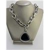 Image 2 : Kelly Mitchell Italian Link Chain with Diamond Encrusted Pendant