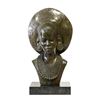Image 1 : Green Verdite Sculpture titled "Zulu Maiden" by James Tandi
