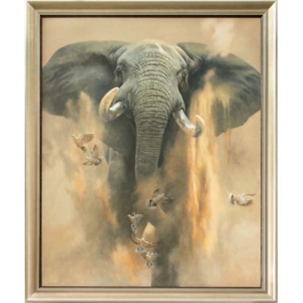 “Dusting” by Kim Donaldson an Original Oil Painting with Signed Book