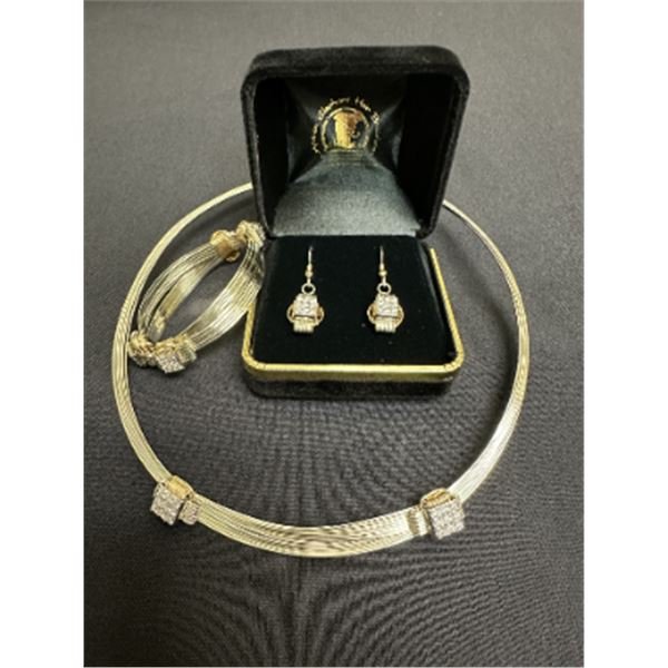 CZ Necklace, Lightweight Bracelet and Dangles