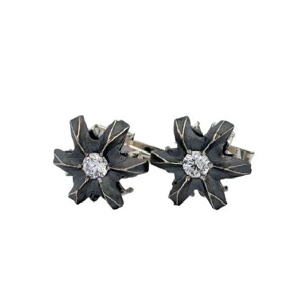 Bullet Bloom .45 Caliber Sterling Silver Expanded Bullet Cuff Links