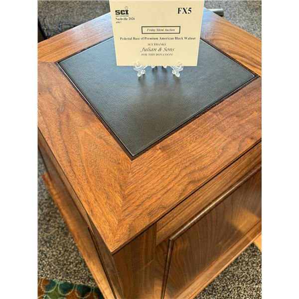 Pedestal Base of Premium American Black Walnut