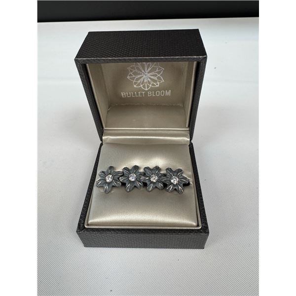 Bullet Bloom 9mm Tuxedo Stud Set in Sterling Silver