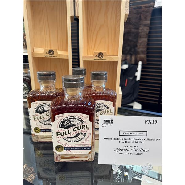 African Tradition Finished Bourbon Collection – Four-Bottle Spirit Box