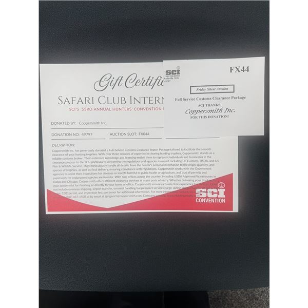 Full Service Customs Clearance Package