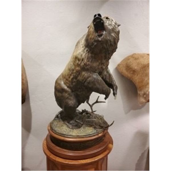Bronze Sculpture Titled "A Grizzly Situation" by Artist Sam A. Terakedis