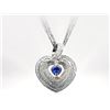 Image 1 : 18K White Gold Diamond and Tanzanite Heart