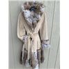 Image 1 : Sheared Beaver Coat with Bobcat Trim and Hood