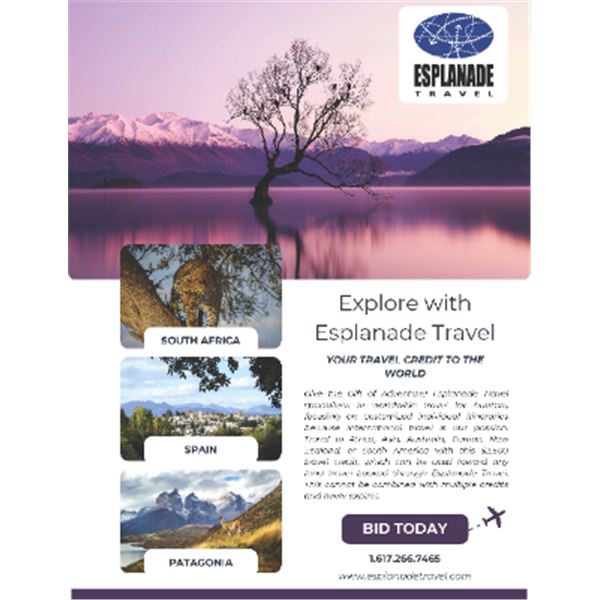 $2,500 International Travel Credit