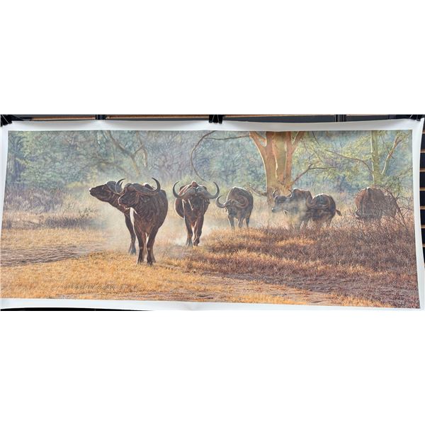 Fine Art Giclee on Canvas Titled "Drought, Dust and Danger" by Simon Combes