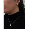 Image 3 : Stunning gold with Diamond necklace and matching earrings set