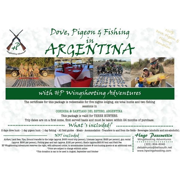High-Volume Dove & Pigeon Shooting — Argentina