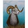 Image 1 : 618 #PREM-18 “In The Clouds” Original Stone Sheep Oil Painting by Rella Ingram
